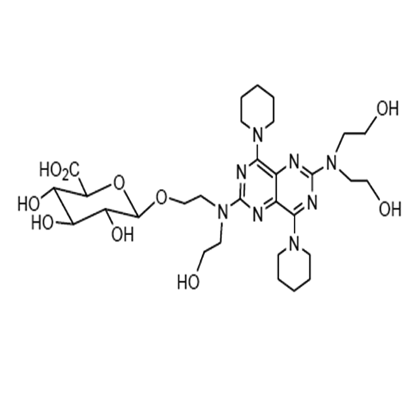 Dipyridamole mono D beta glucuronide.png